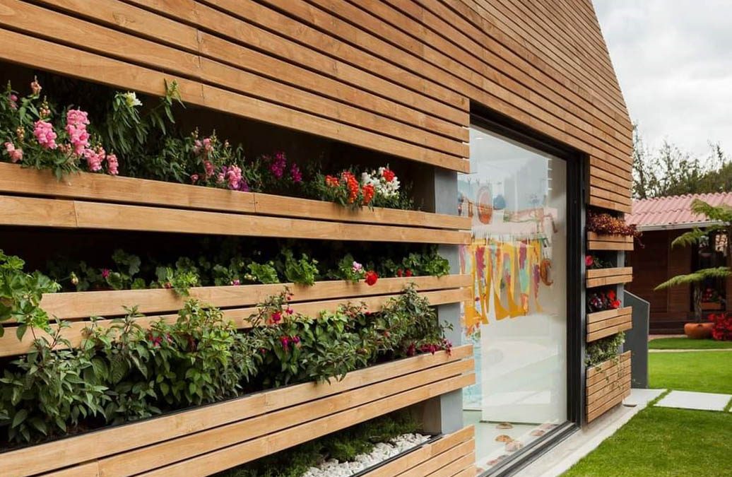 Cladding with plant and 3D model